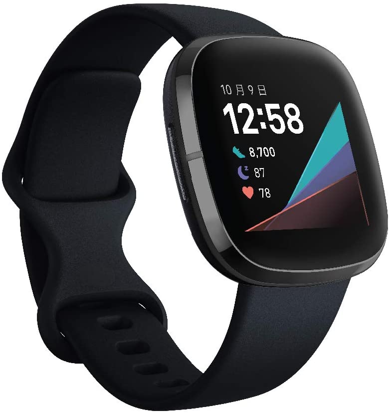 Fitbit Versa3 Alexa搭載 GPS搭載 スマートウォッチ Black ブラック L S サイズ [日本正規品]