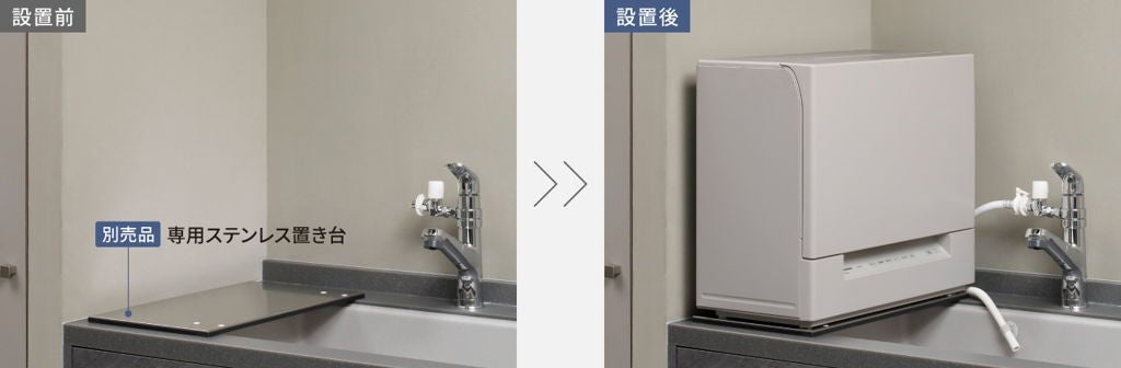 [レンタル] 【長期利用向け】 [～食器24点]パナソニック 食器洗い乾燥機 NP-TSK2 分岐水栓対応 2～4人分 ホワイト - 5