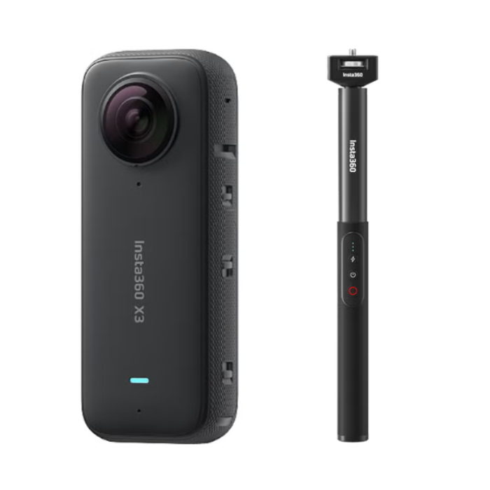 [レンタル] Insta360 X3 360度カメラ + 充電式見えない自撮り棒