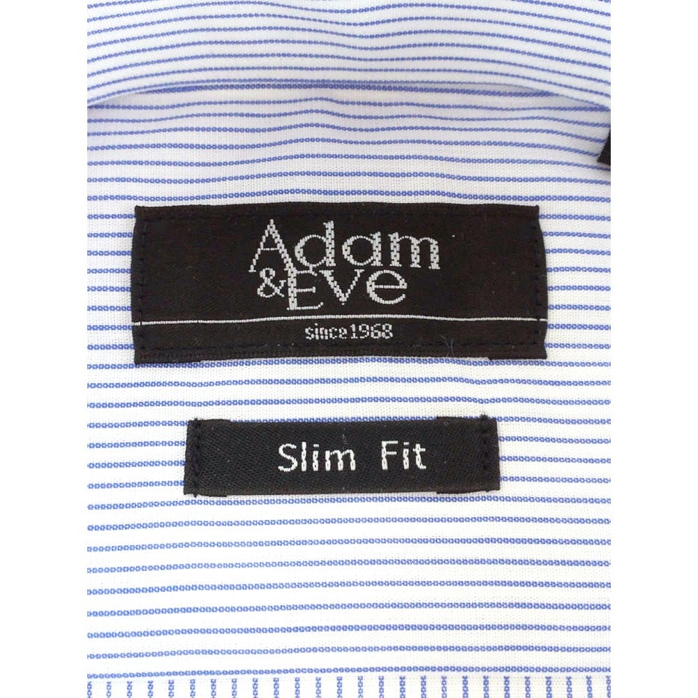 [レンタル] アダム＆イブ メンズワイシャツ 長袖 ブルー ペンシルストライプ (Mサイズ / Lサイズ / LLサイズ)の宅配レンタル - 2