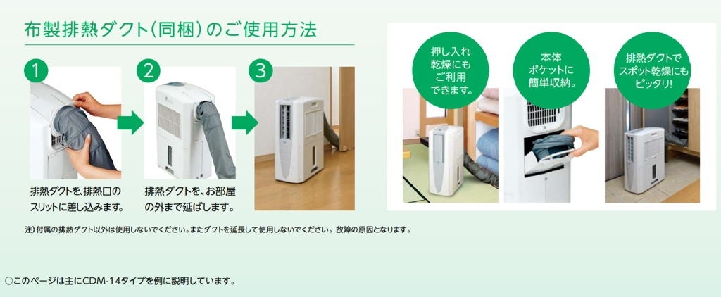 [レンタル] コロナ 冷風衣類乾燥除湿機 どこでもクーラー CDM-1425 - 3