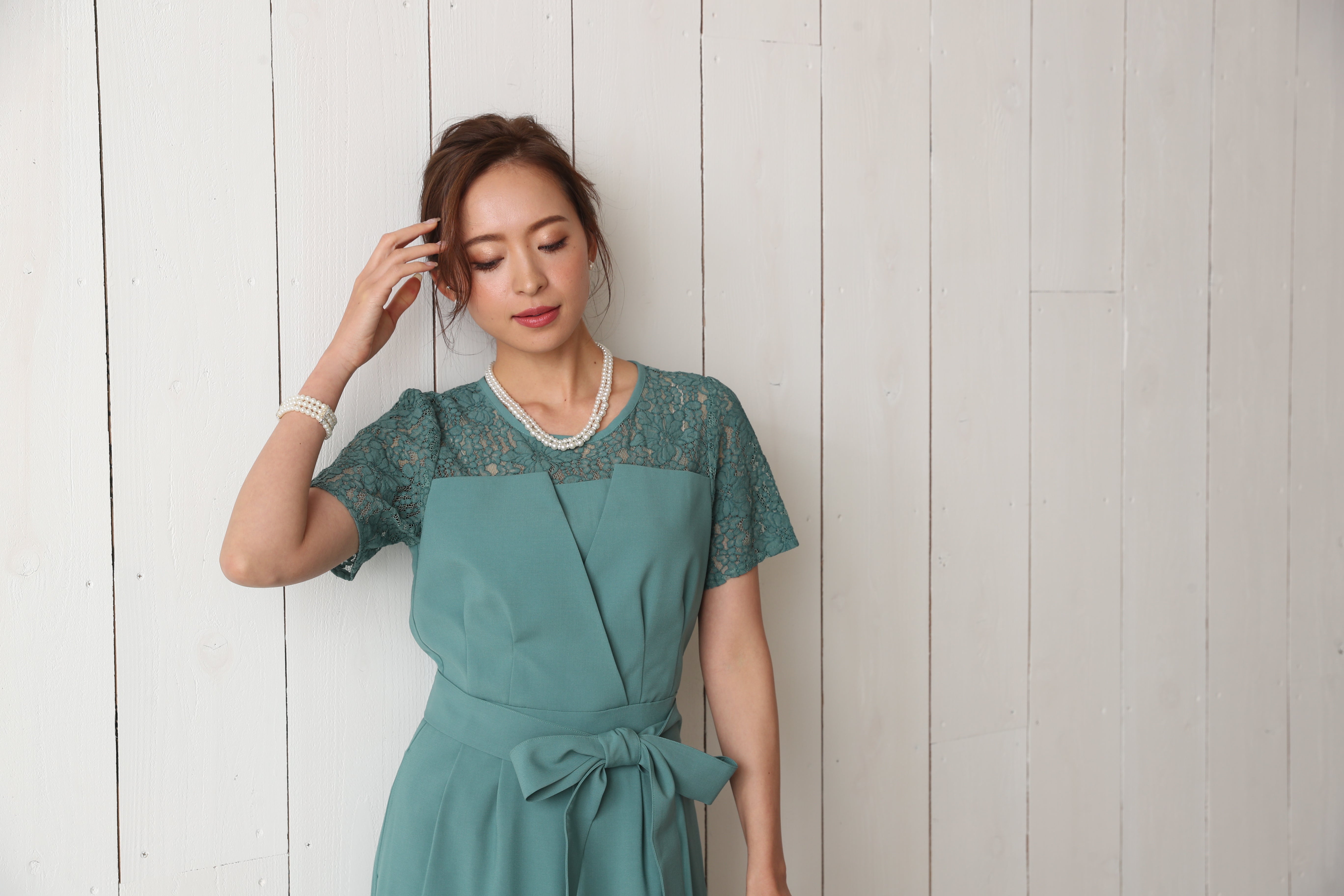 [レンタル] BELINDA DE CAPRIS 袖付きタックテーパード オールインワン パンツドレス ミントの宅配レンタル - 35