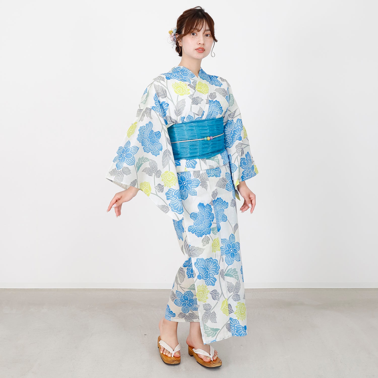 [レンタル] [2025新作]SION レディース浴衣 花柄 フリーサイズの宅配レンタル - 3