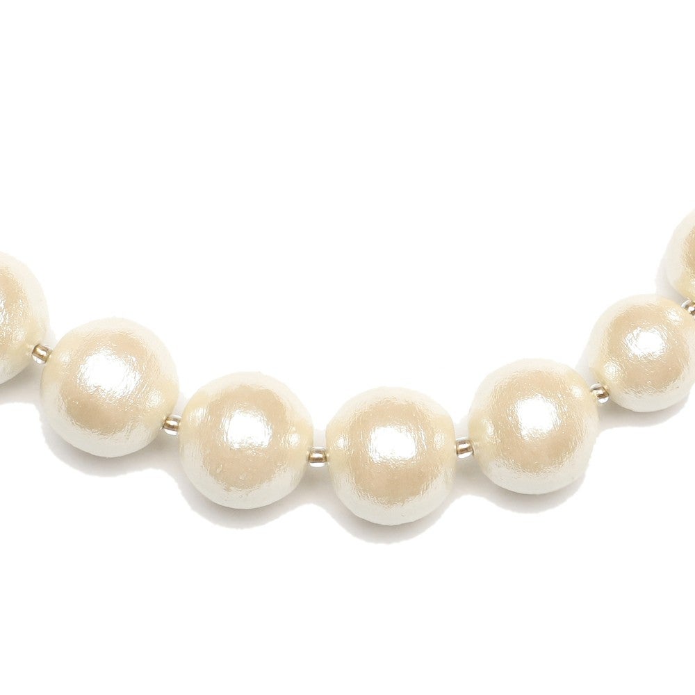 [レンタル] MU-RA コットンパールネックレス クラシカル ブラック