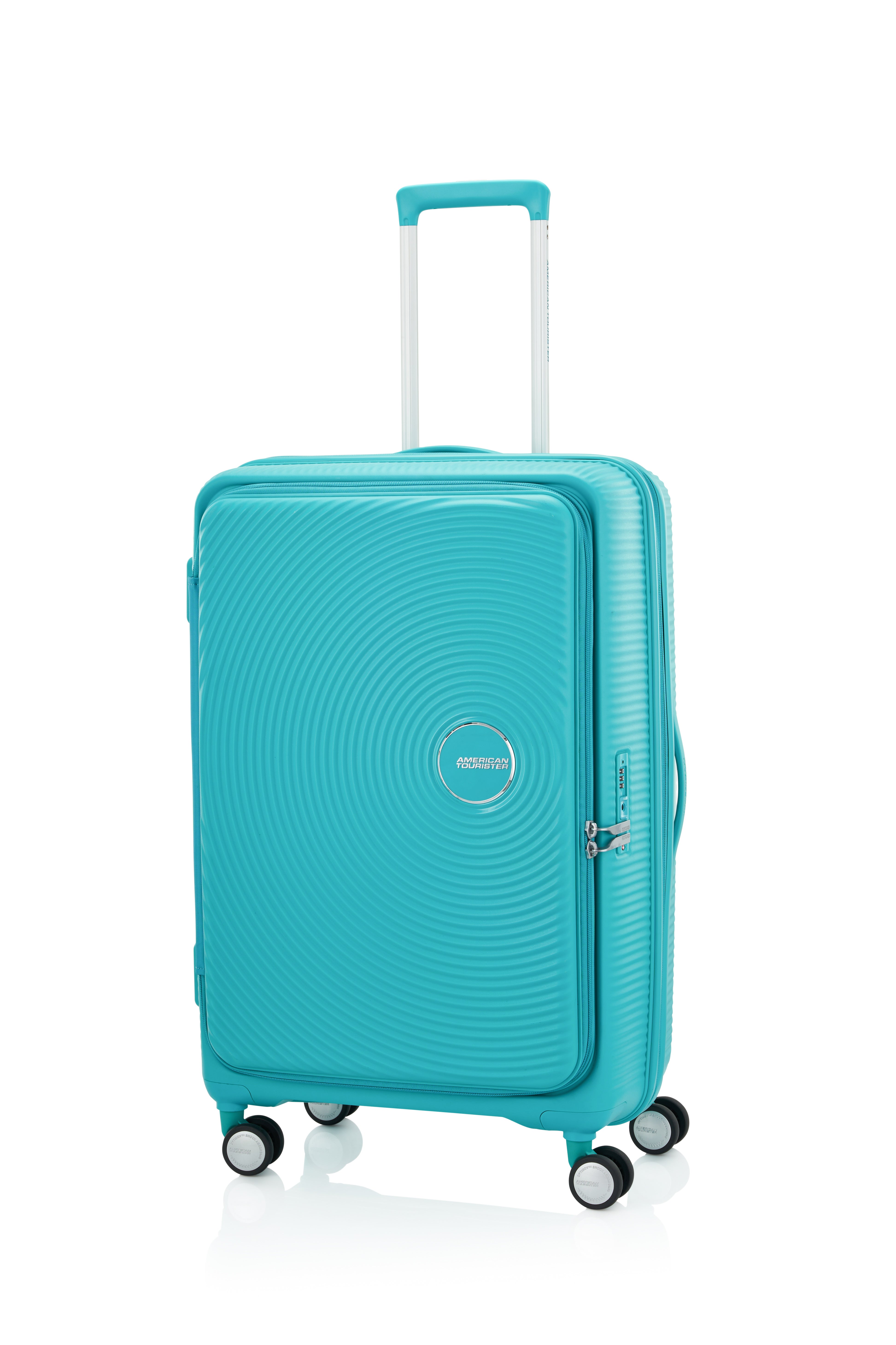 [レンタル] [8-10泊向けサイズ]AMERICAN TOURISTER CURIO スピナー75 エキスパンダブル 98L/拡張時114L ハードスーツケース ターコイズ