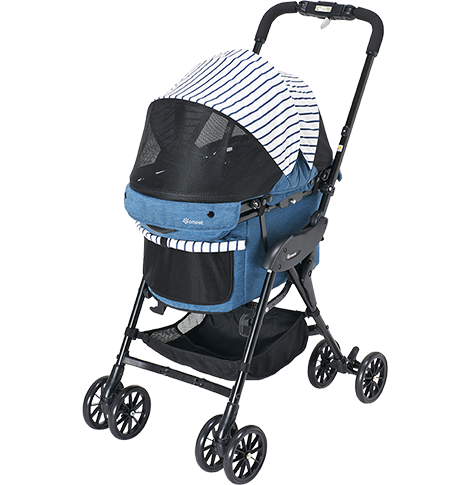 [レンタル] コンビ ペット用カート ミリミリEG ロング デニムブルー - 1