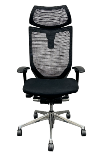 [レンタル] オカムラ バロン エクストラハイバック 可動肘 ブラック ポリッシュ CP81BR-FDF1 オフィスチェア - 2