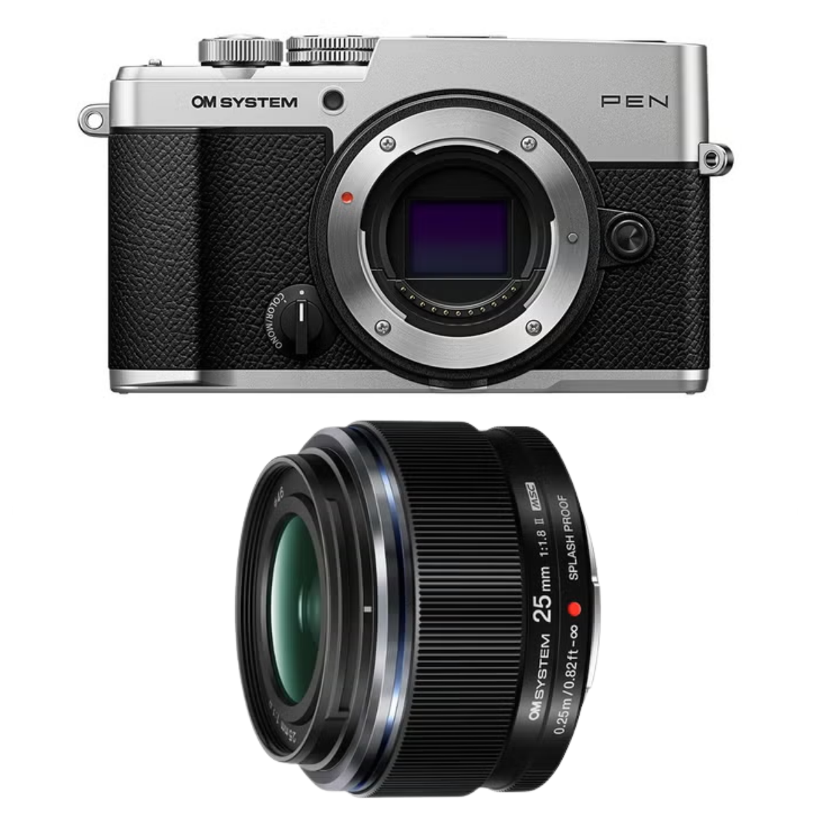 [レンタル] OM SYSTEM PEN＆M.ZUIKO DIGITAL 25mm F1.8 II 単焦点レンズセット シルバー