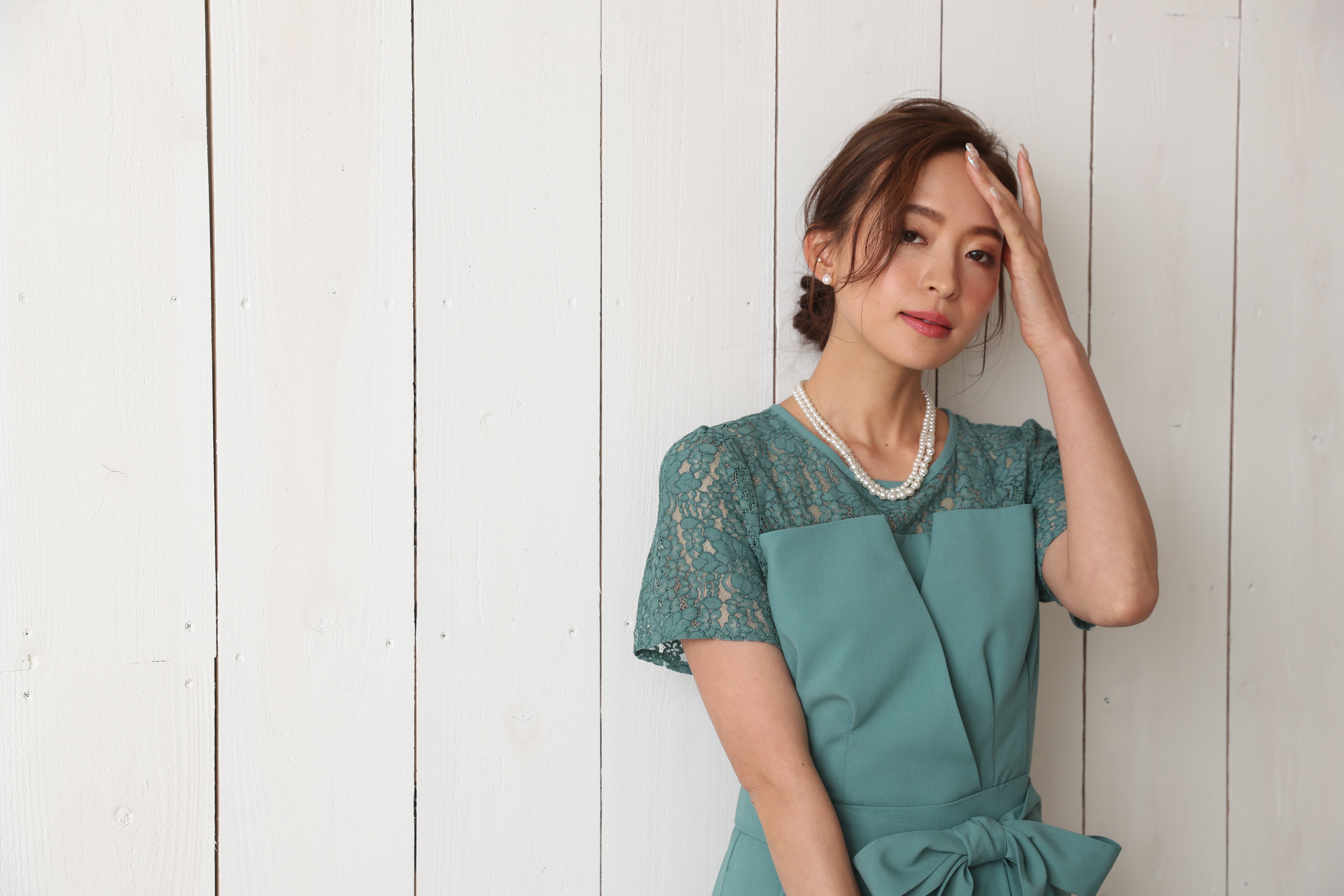 [レンタル] BELINDA DE CAPRIS 袖付きタックテーパード オールインワン パンツドレス ミントの宅配レンタル - 40