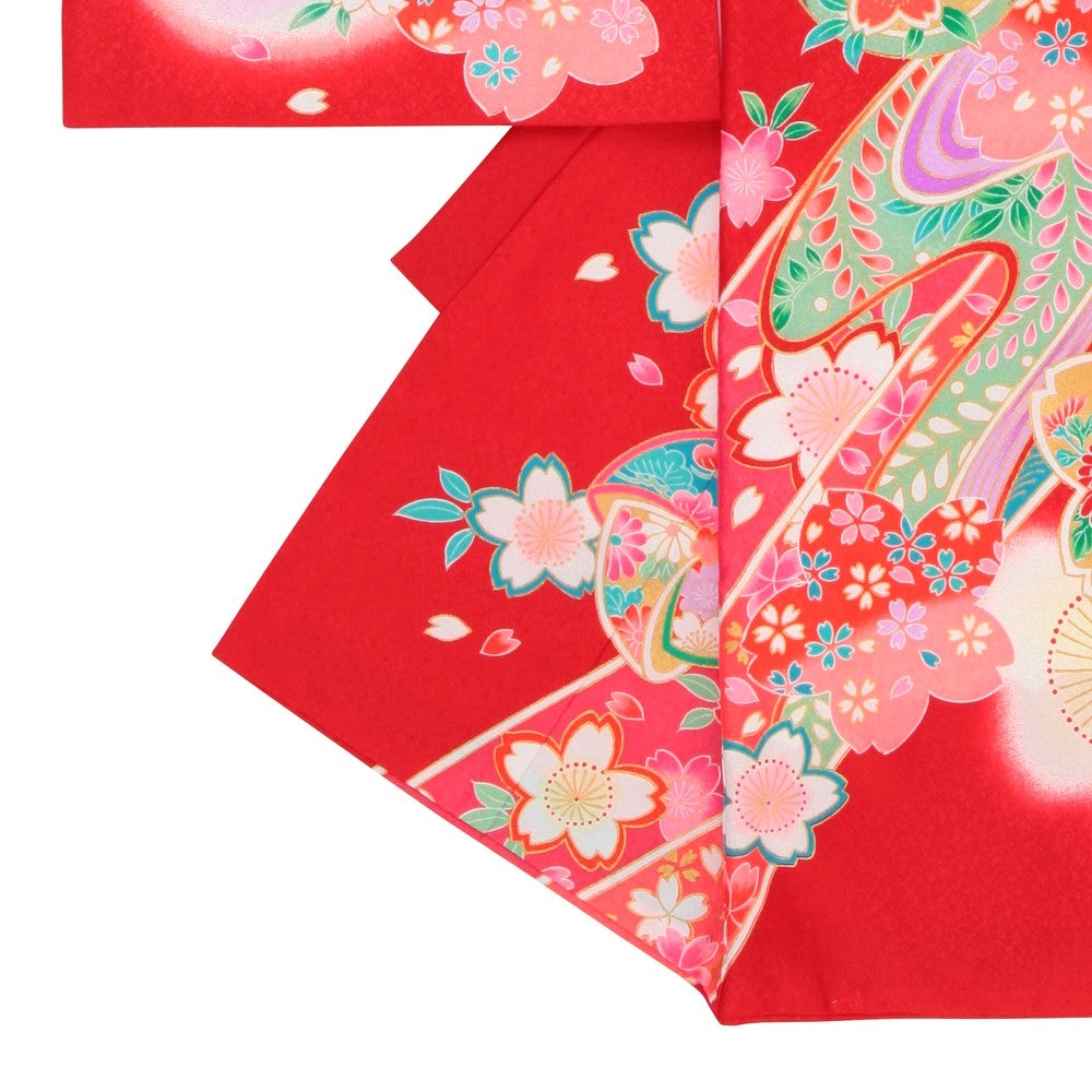 [レンタル] 女の子 お宮参り 産着レンタル6点フルセット 正絹 牡丹 鞠Aの宅配レンタル - 2