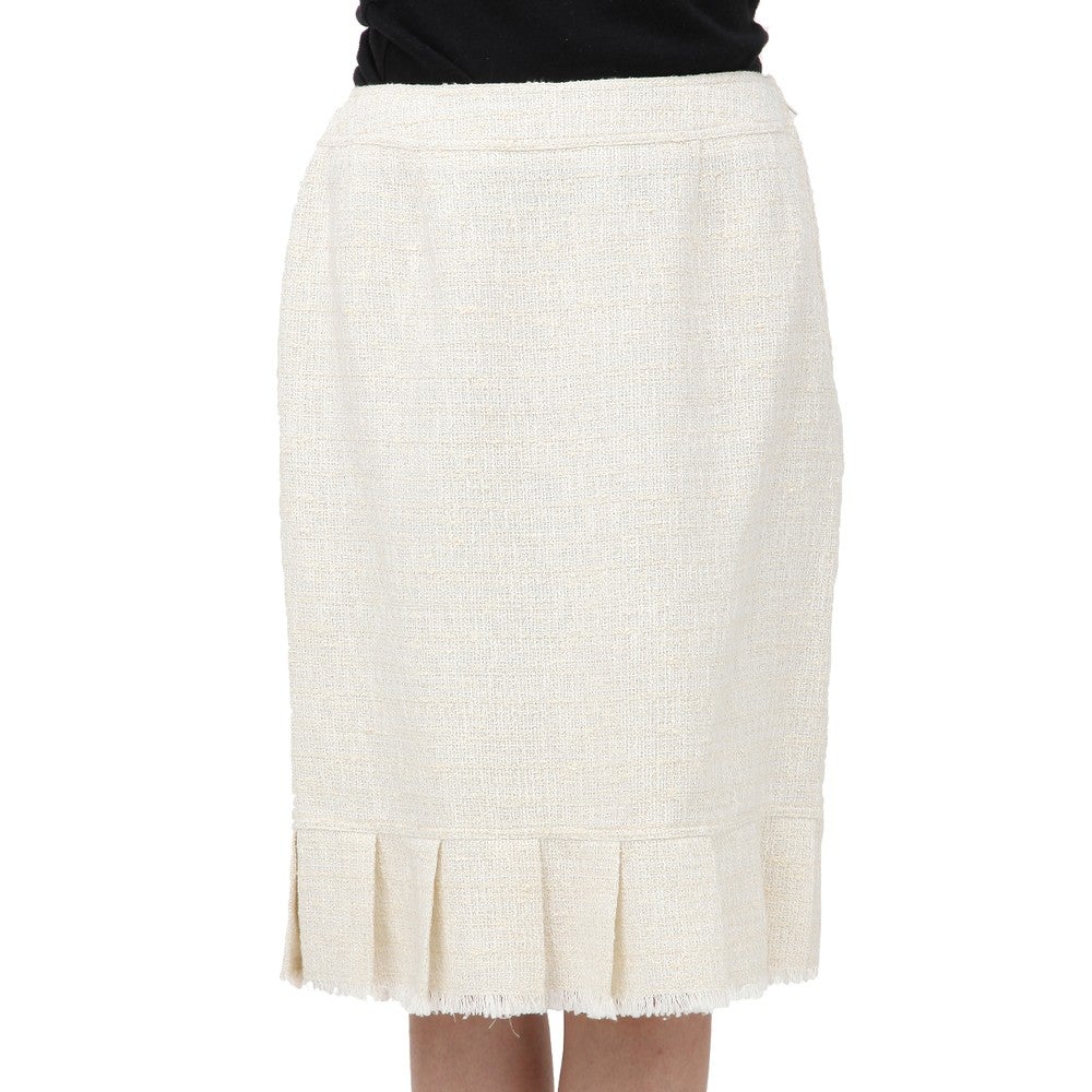 [レンタル] ルネ ツイード仕立て セレモニースーツ2点セット(ジャケット+ 裾プリーツ スカート) ホワイトの宅配レンタル - 5