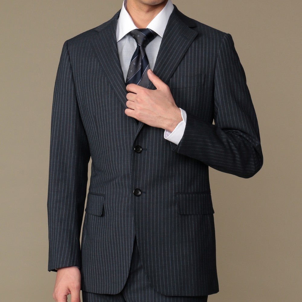 [レンタル] シップス ストライプ メンズスーツ2点セット(ジャケット+パンツ) ネイビーの宅配レンタル - 4