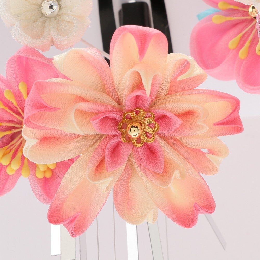 [レンタル] 七五三/節句 和装髪飾り 梅 パッチン留め (ピンク)の宅配レンタル - 3