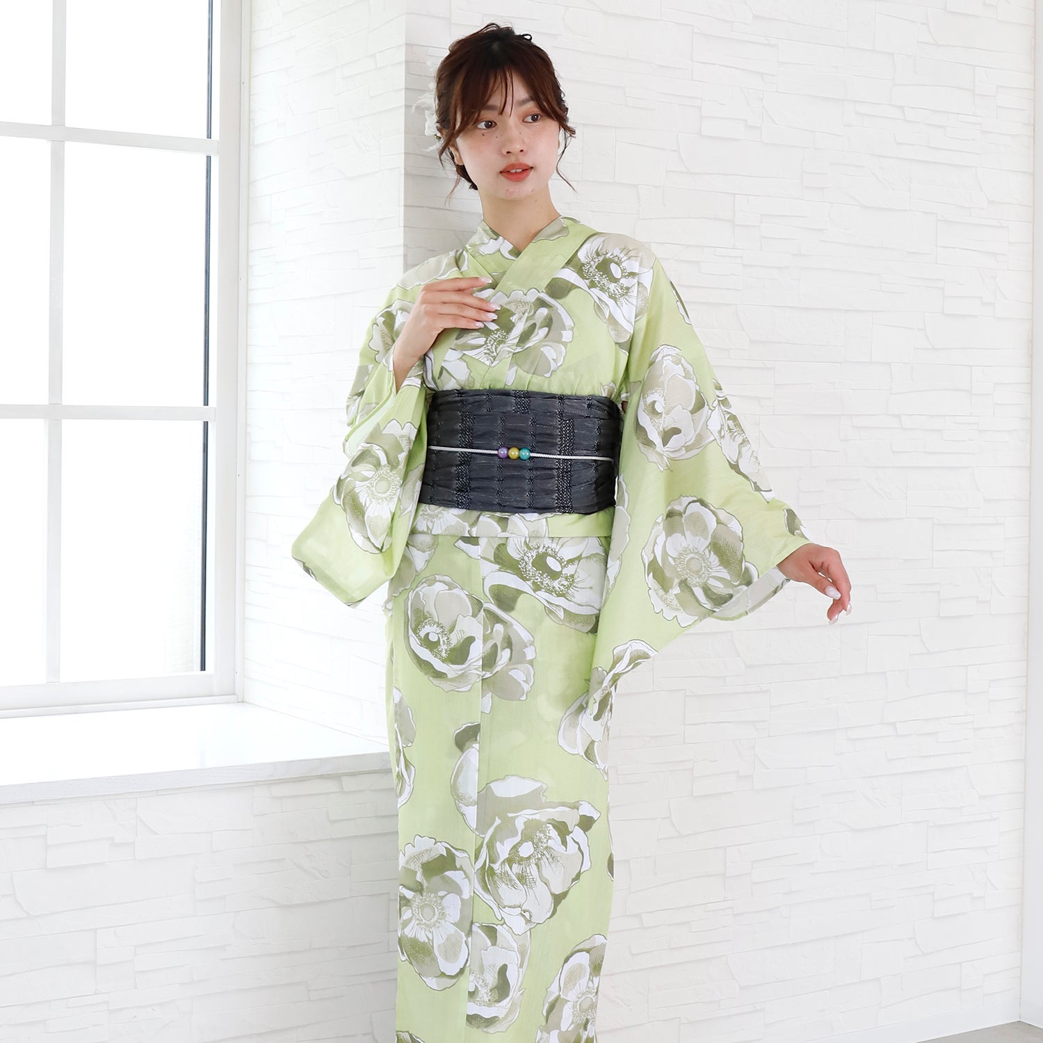 [レンタル] [2025新作]SION レディース浴衣 椿 フリーサイズ