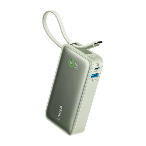 [レンタル] Anker Nano Power Bank (30W, Built-In USB-C Cable) モバイルバッテリー グリーン