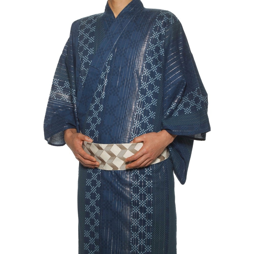 [レンタル] リョウコ・キクチ(R.KIKUCHI) メンズ浴衣 フルセット 格子柄 身長目安175cm・180cmの宅配レンタル - 4