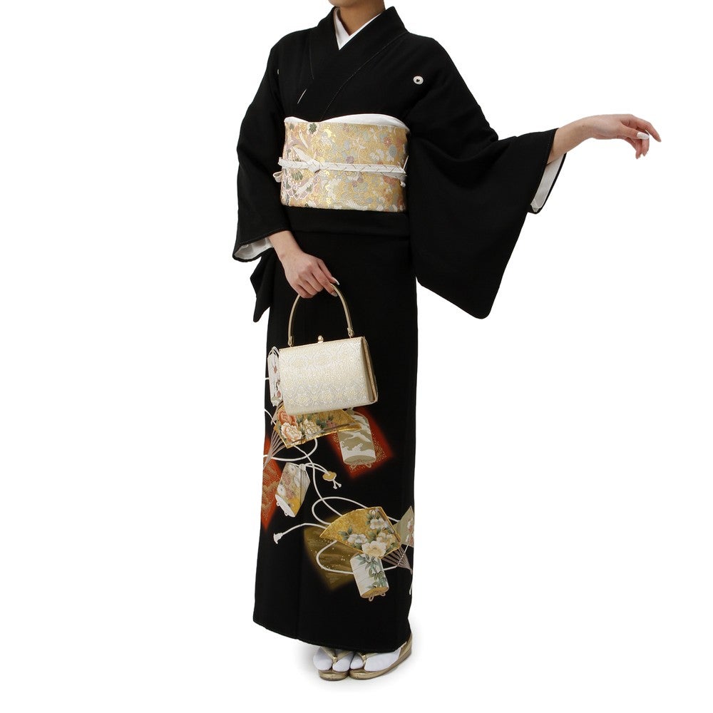 [レンタル] 留袖セット 扇柄 (長襦袢、帯、和装小物一式)の宅配レンタル - 3