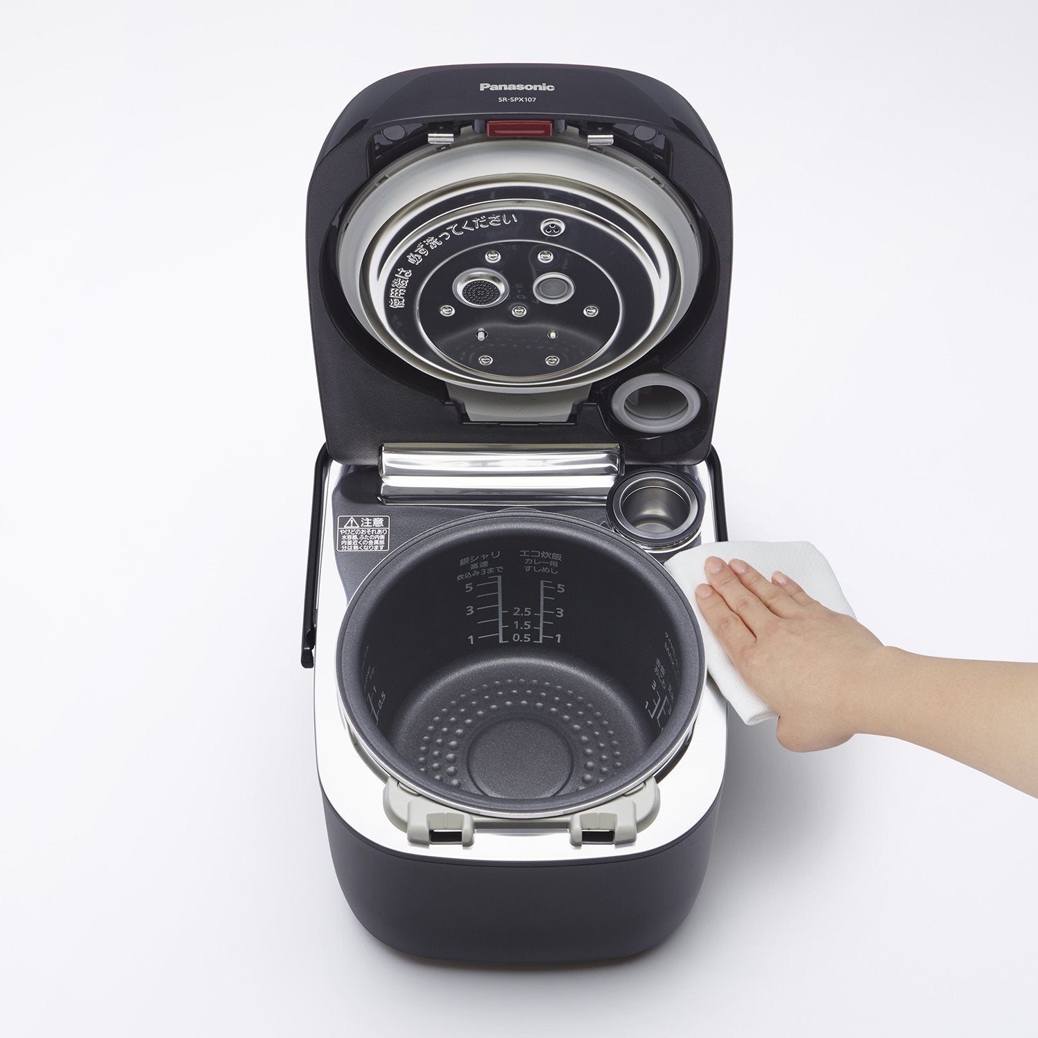 [レンタル] [5.5合炊き] パナソニック Wおどり炊き SR-SPX107 炊飯器 ジャー ルージュブラック - 2