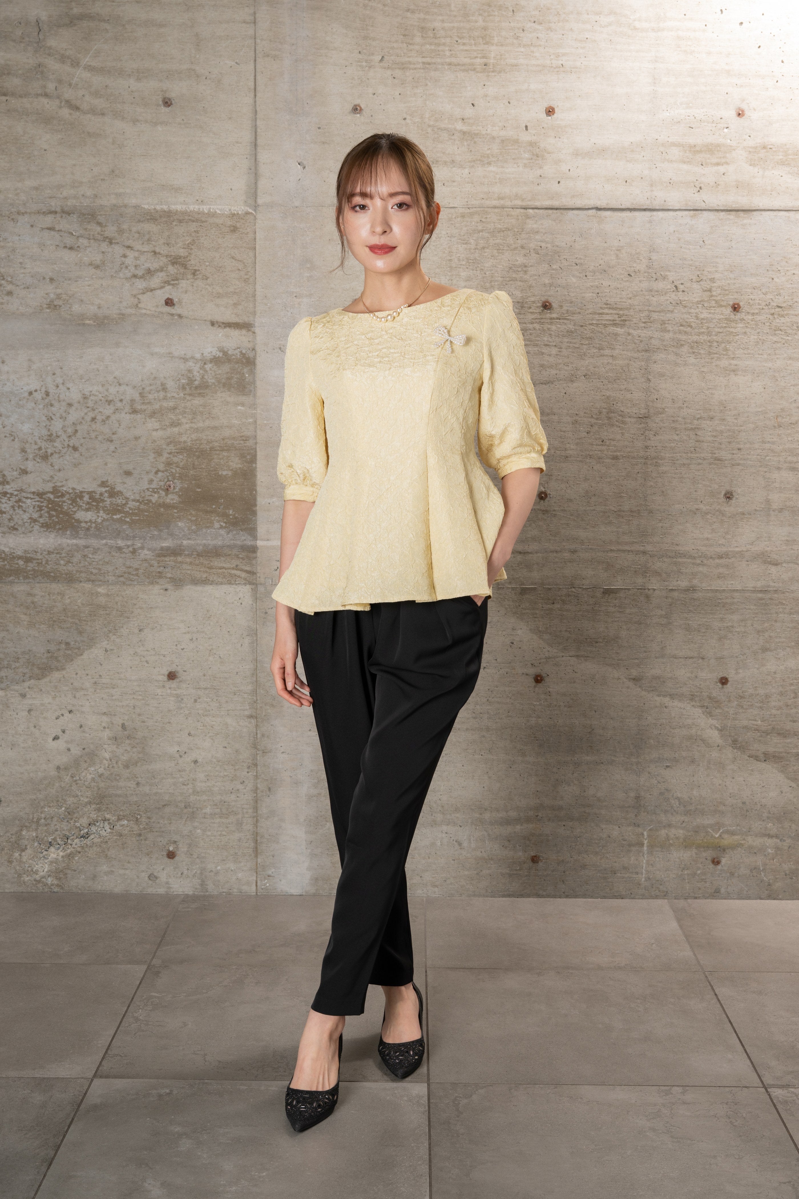 [レンタル] BELINDA DE CAPRIS ジャガードブラウス2wayパンツセットアップ パンツドレスの宅配レンタル - 15