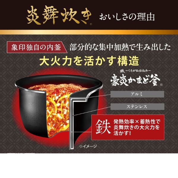 [レンタル] [5.5合炊き] 象印 炊飯器 炎舞炊き NW-NC10 圧力IH炊飯ジャー 2026年モデル - 8