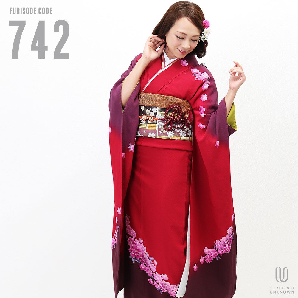 [レンタル] 【対応身長153-173cm】レンタル振袖フルセット-742