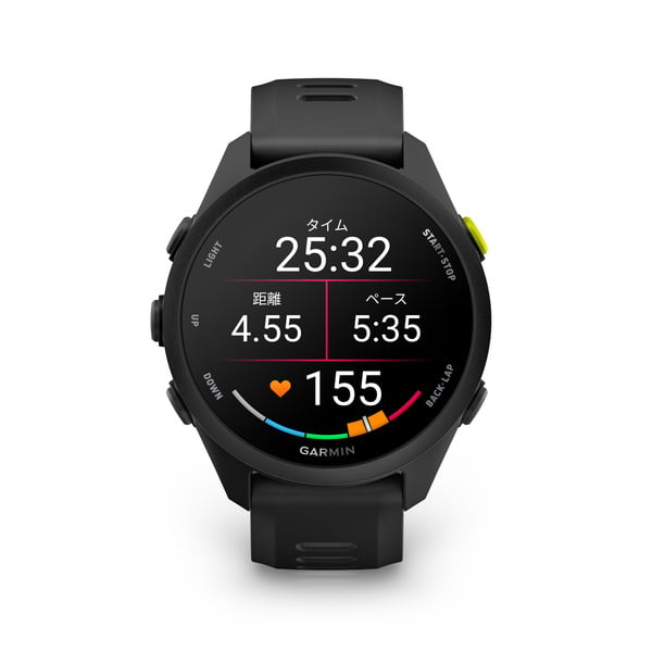 ガーミン(GARMIN) Forerunner 70 ランニングウォッチ ブラック 文字盤・正面 - 2