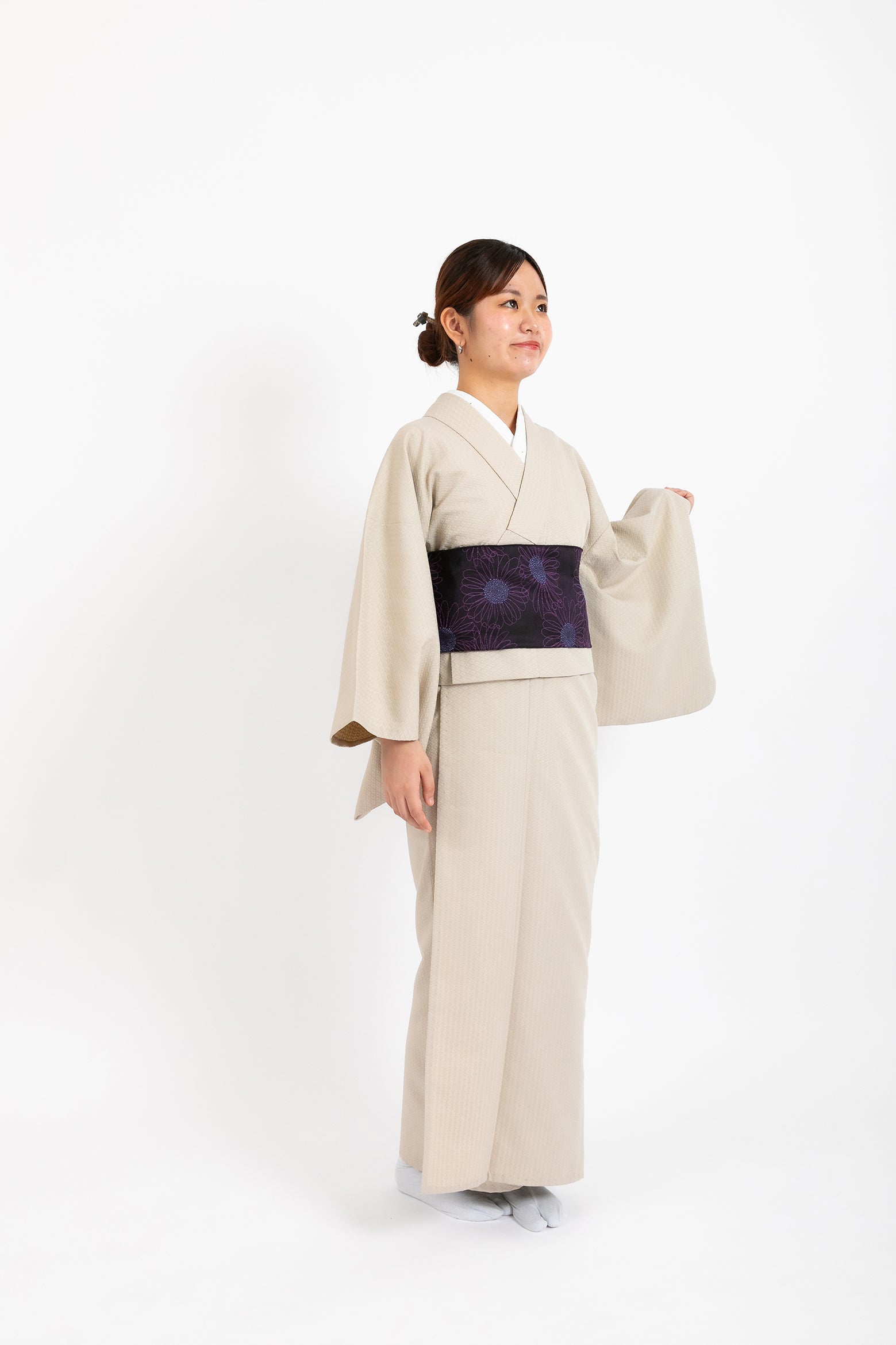 [レンタル] 花襲(はながさね) かんたん着物 YOUR 地紋(ベージュ)の宅配レンタル - 2