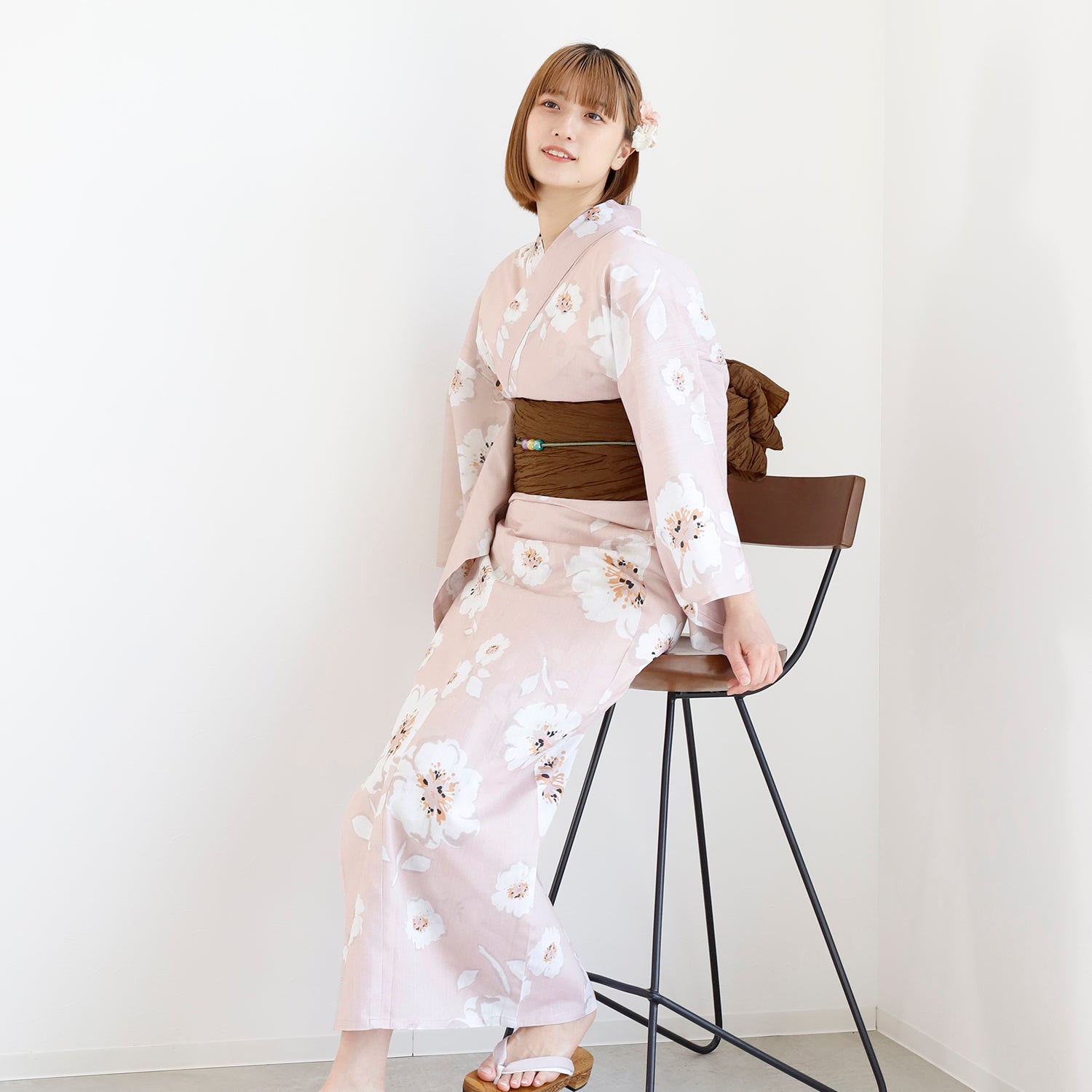 [レンタル] [2025新作]SION レディース浴衣 花柄 フリーサイズの宅配レンタル - 2