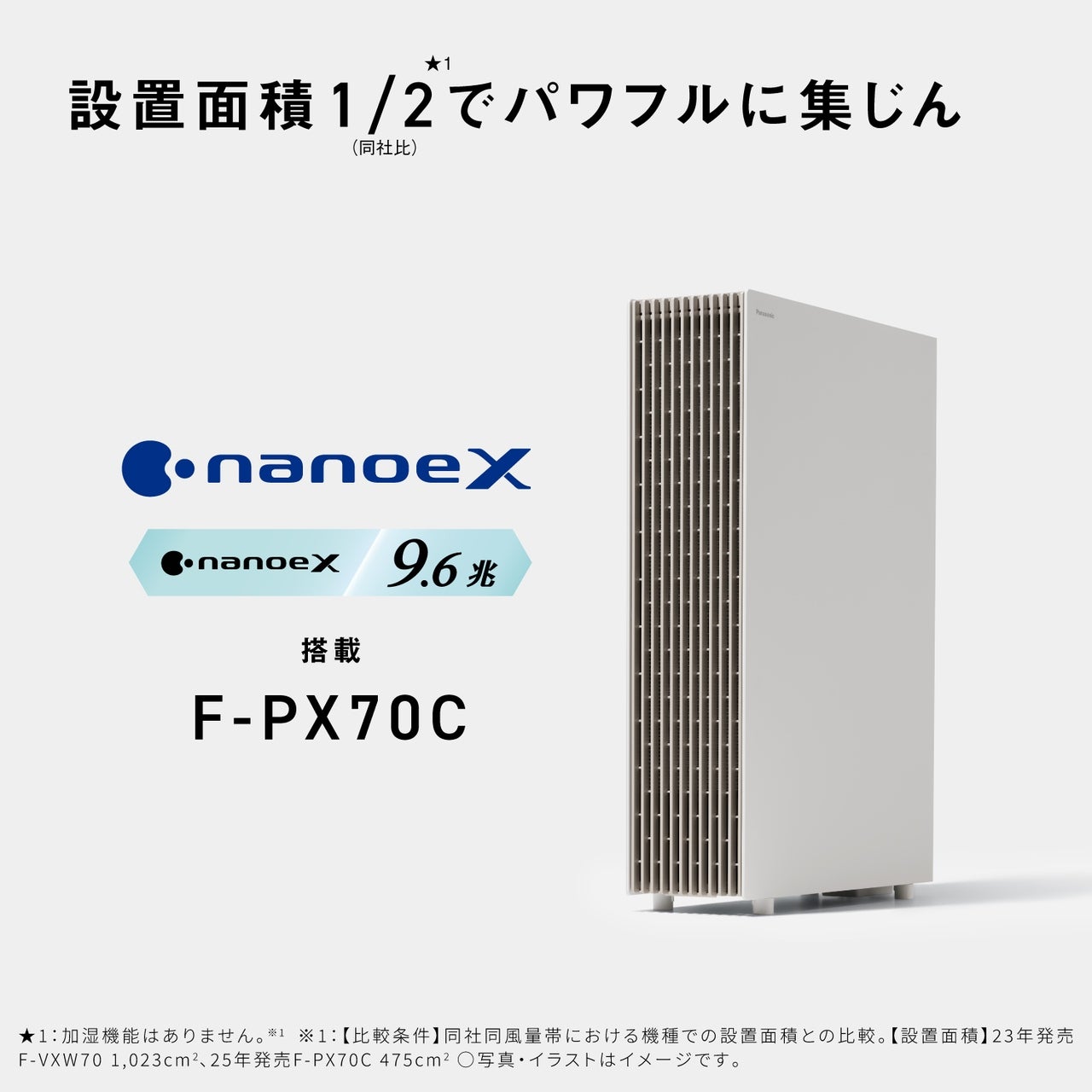 [レンタル] Panasonic 空気清浄機 F-PX70C（～31畳） - 5