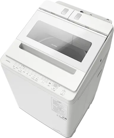 日立 ビートウォッシュ BW-X100M 全自動洗濯機 10kg 本体 斜め前 ホワイト - 2