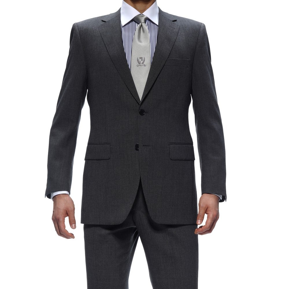 [レンタル] ダーバン ストライプ メンズスーツ2点セット(ジャケット+パンツ) グレーの宅配レンタル - 3
