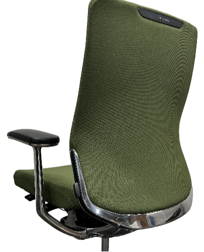 [レンタル] オカムラ コーラル ハイバック クッションタイプ 固定肘 ランバーサポート付き ダークグリーン ブラック CQ47BS-FSG5 オフィスチェア - 8