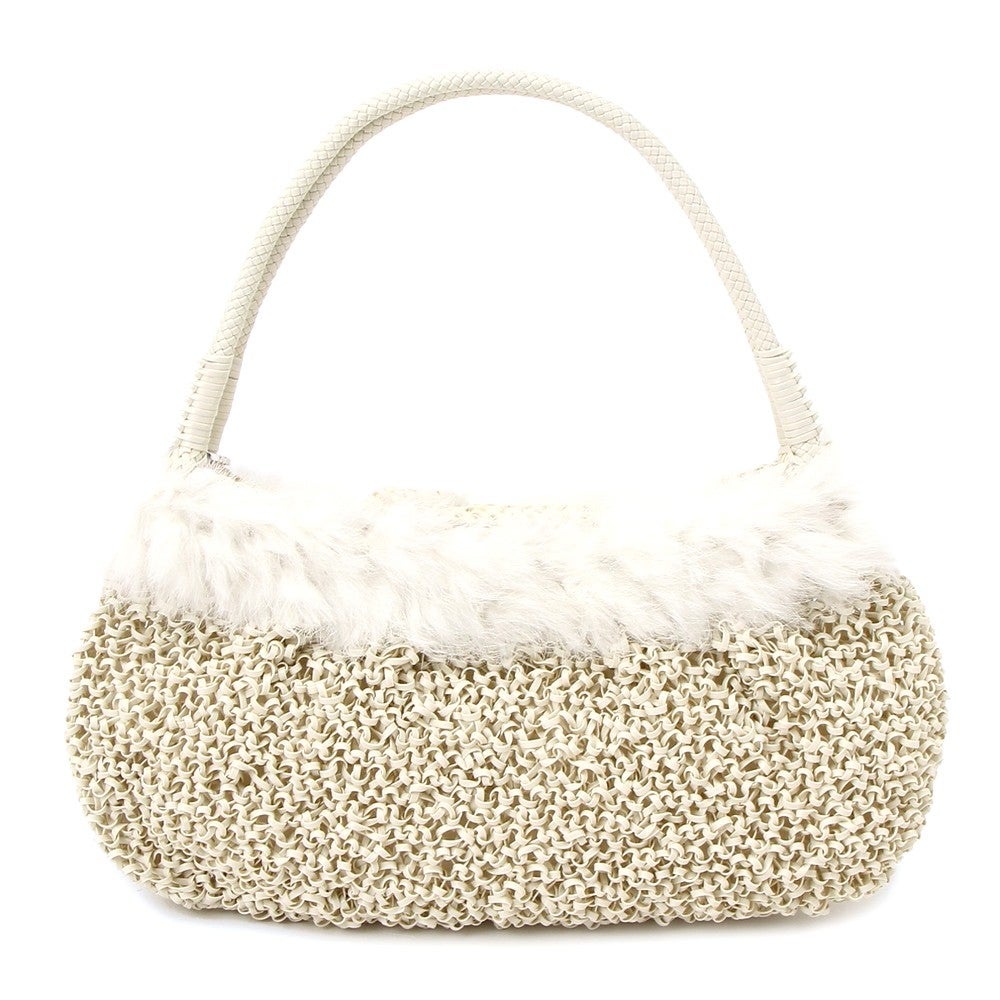 [レンタル] レディース アンテプリマ デコラティーヴォ ファー ハンドバッグ ホワイト