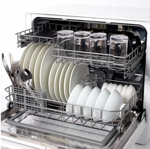 [レンタル] [新品][～食器36点]シロカ(siroca) 2WAY食器洗い乾燥機 大人数向け SS-MA351 工事不要 自動給水式 分岐水栓対応 - 6