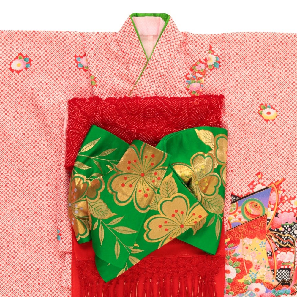 [レンタル] 七五三/節句 着物セット 7歳女の子 御所車 鞠の宅配レンタル - 6