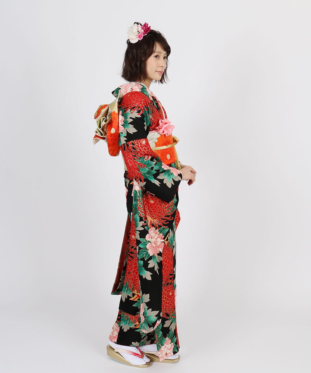 [レンタル] 【対応身長155-170cm】レンタル振袖フルセット-614の宅配レンタル - 4