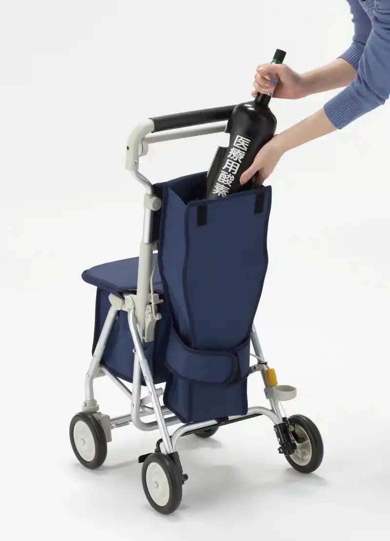 [レンタル] 【送料別】フランスベッド FBライトミニ 背袋付き・紺(酸素ボンベ収納可) - 4