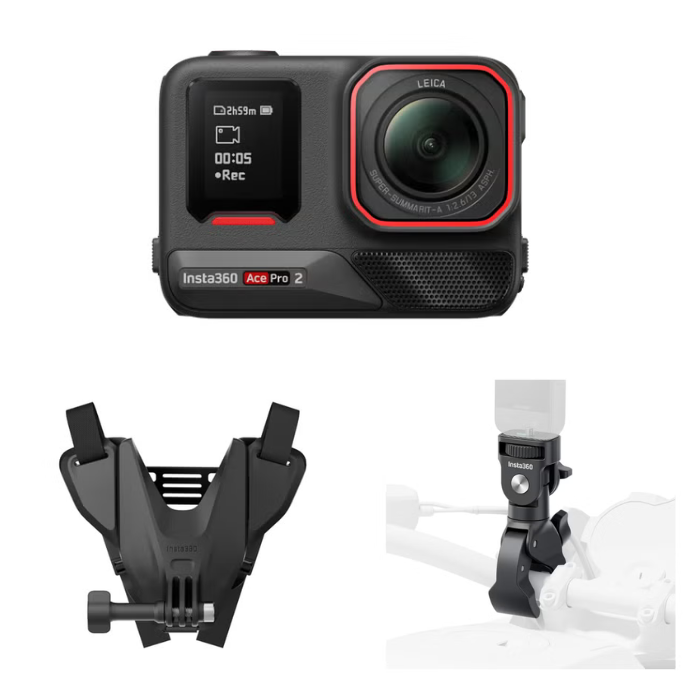 レンタル] Insta360 Ace Pro 2 バイク撮影キット ブラック - Rentio