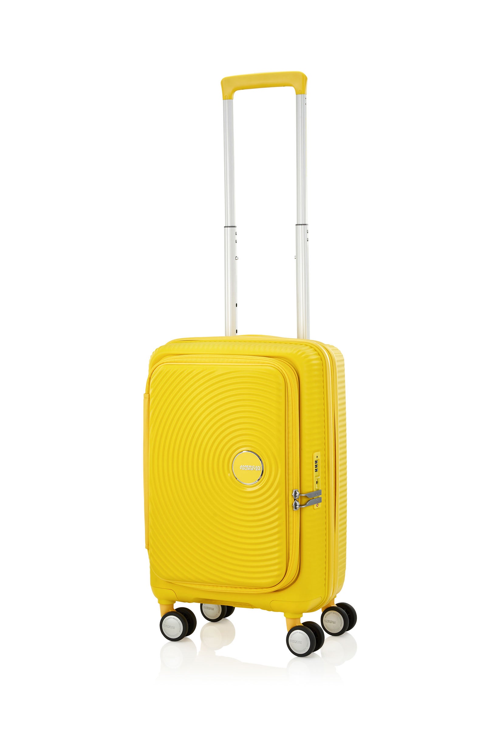 [レンタル] [1-3泊向けサイズ]AMERICAN TOURISTER CURIO スピナー55 エキスパンダブル 33L/拡張時42L ハードスーツケース イエロー