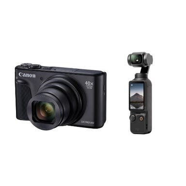 海外旅行向け コンパクトデジタルカメラ＆Vlogカメラセット (Canon PowerShot SX740 HS ＆ DJI Osmo Pocket 3 Creator Combo)