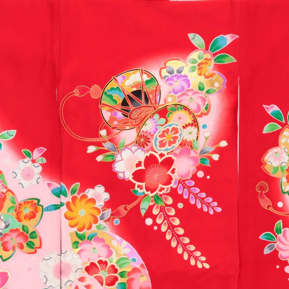 [レンタル] 女の子 お宮参り 産着レンタル6点フルセット 正絹 鞠 小太鼓の宅配レンタル - 3