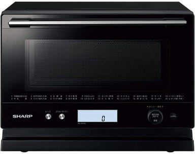 [18L]シャープ ワイドフラット オーブンレンジ PLAINLY ブラック RE-WF18A-B
