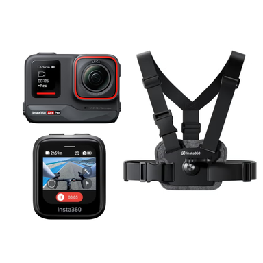 自転車撮影セット Insta360 Ace Pro ＆ チェストストラップ ＆ GPSプレビューリモコン