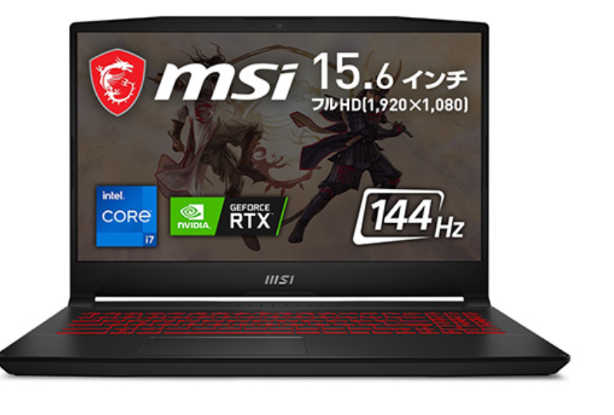 [レンタル] MSI(エムエスアイ)Katana-GF66(Core i7-12700H/GeForce RTX 3070Ti/15.6型/16GB DDR4/SSD 512GB/144Hz) ゲーミングノートパソコン - 2