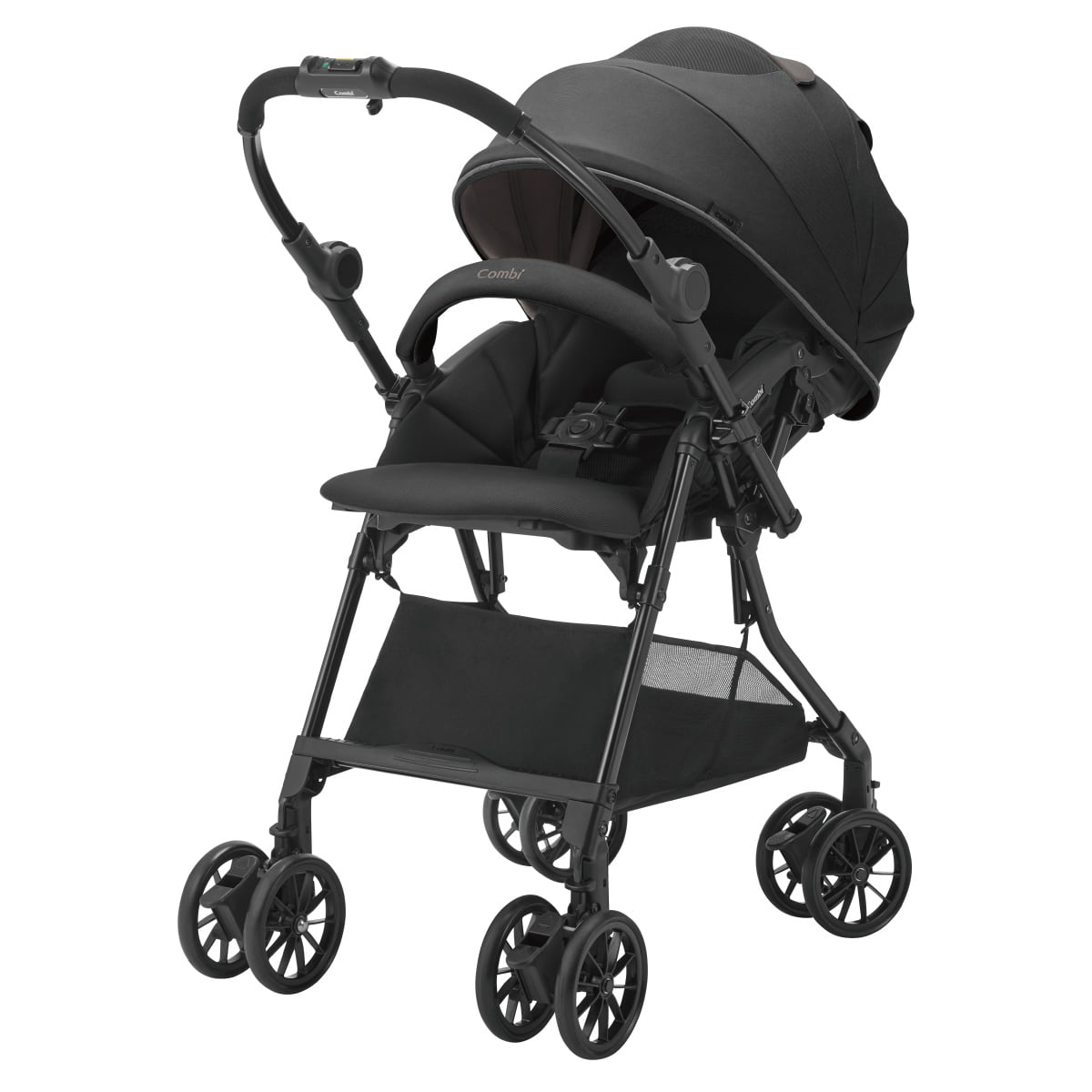 [レンタル] コンビ ベビーカー スゴカルL compact エッグショック CB ストレートブラック