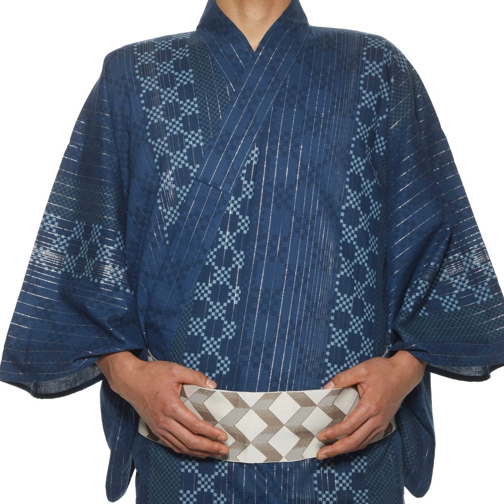 [レンタル] リョウコ・キクチ(R.KIKUCHI) メンズ浴衣 フルセット 格子柄 身長目安175cm・180cmの宅配レンタル - 5