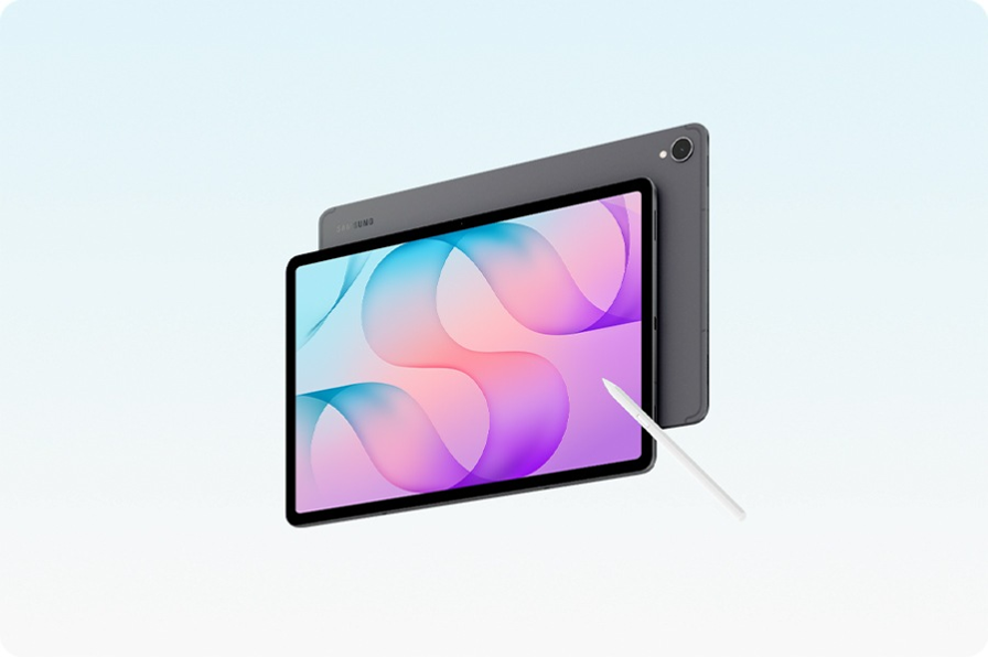 サムスン(Samsung) Galaxy Tab S12+ (Wi-Fi, 12.6インチ) 斜め 背面とSペン グレー - 6