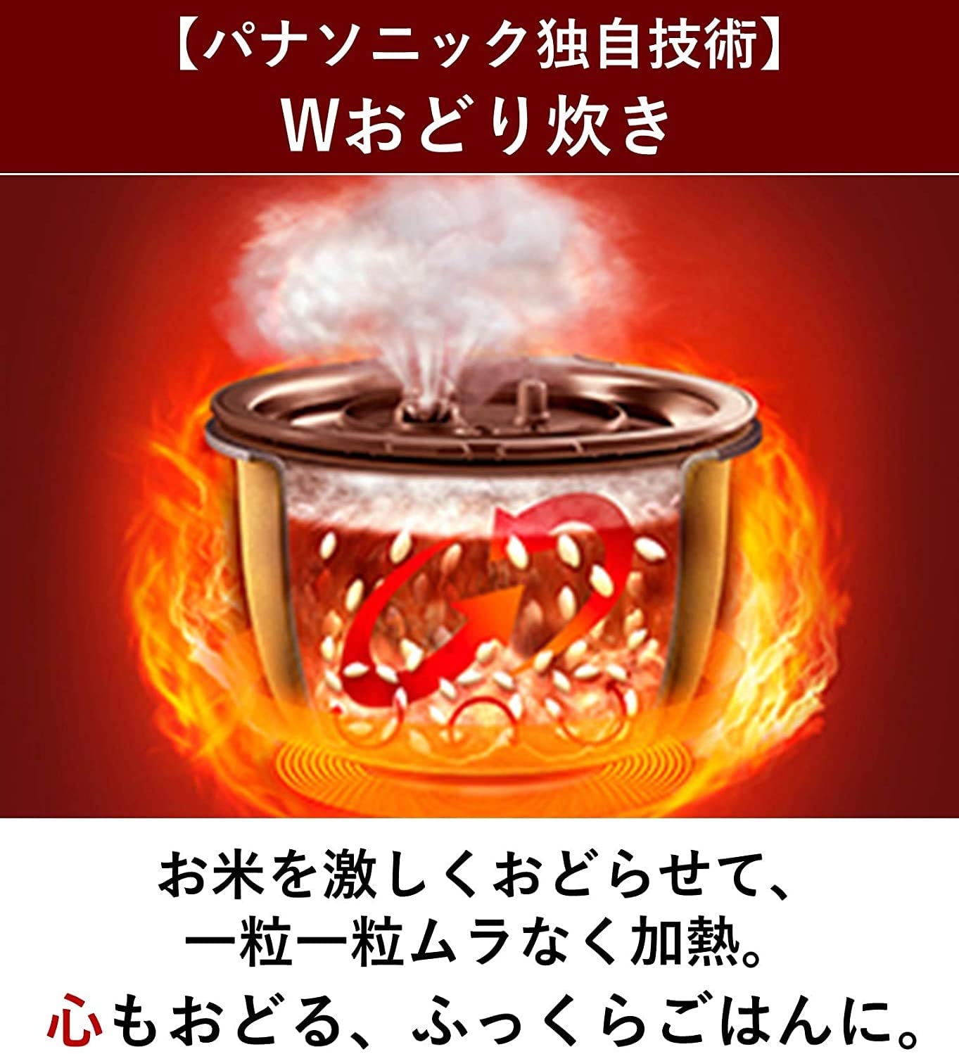 [レンタル] パナソニック スチーム&可変圧力IHジャー炊飯器 SR-VSX100-K Wおどり炊き 5.5合 ブラック - 3