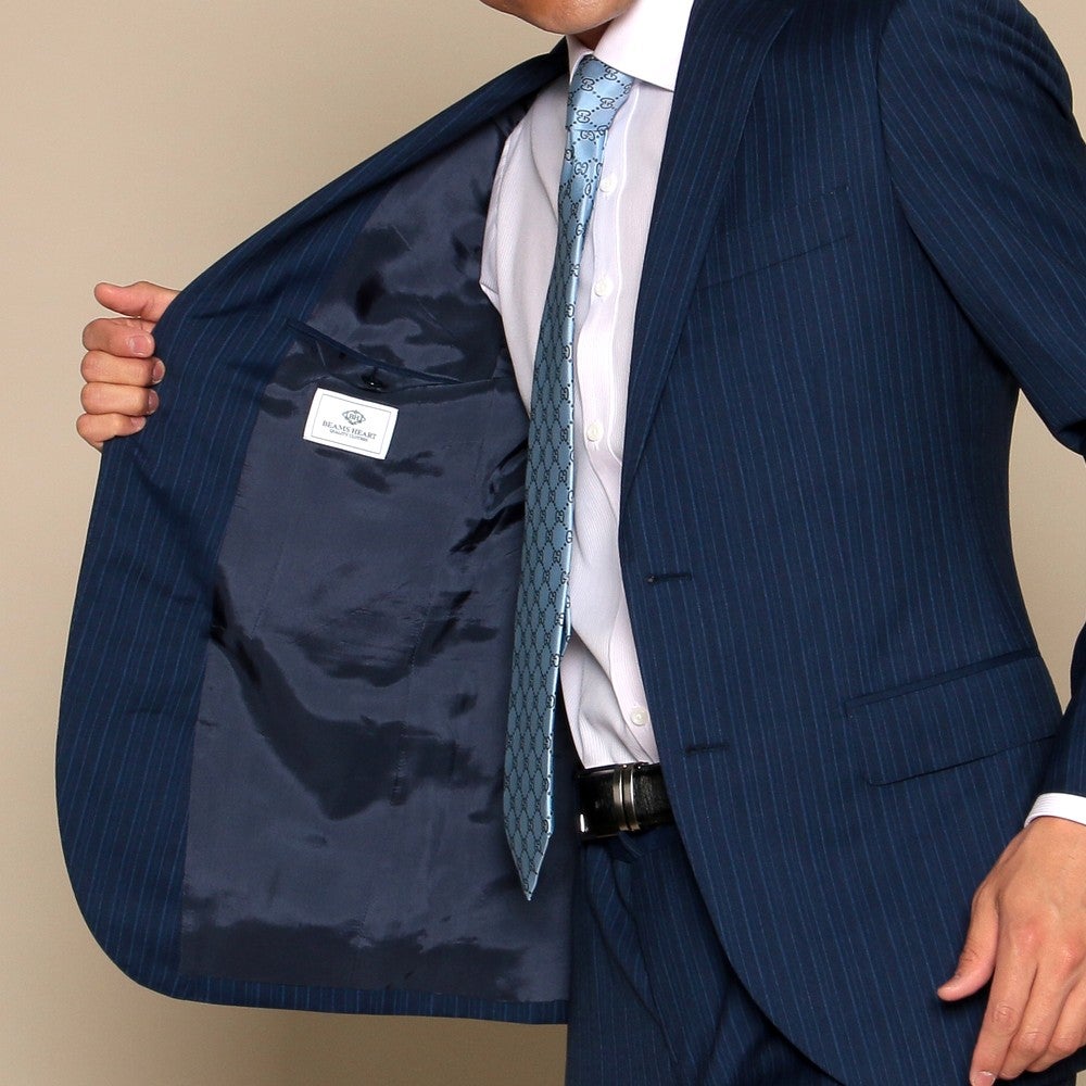 レンタル] ビームス ストライプ メンズスーツ2点セット(ジャケット+