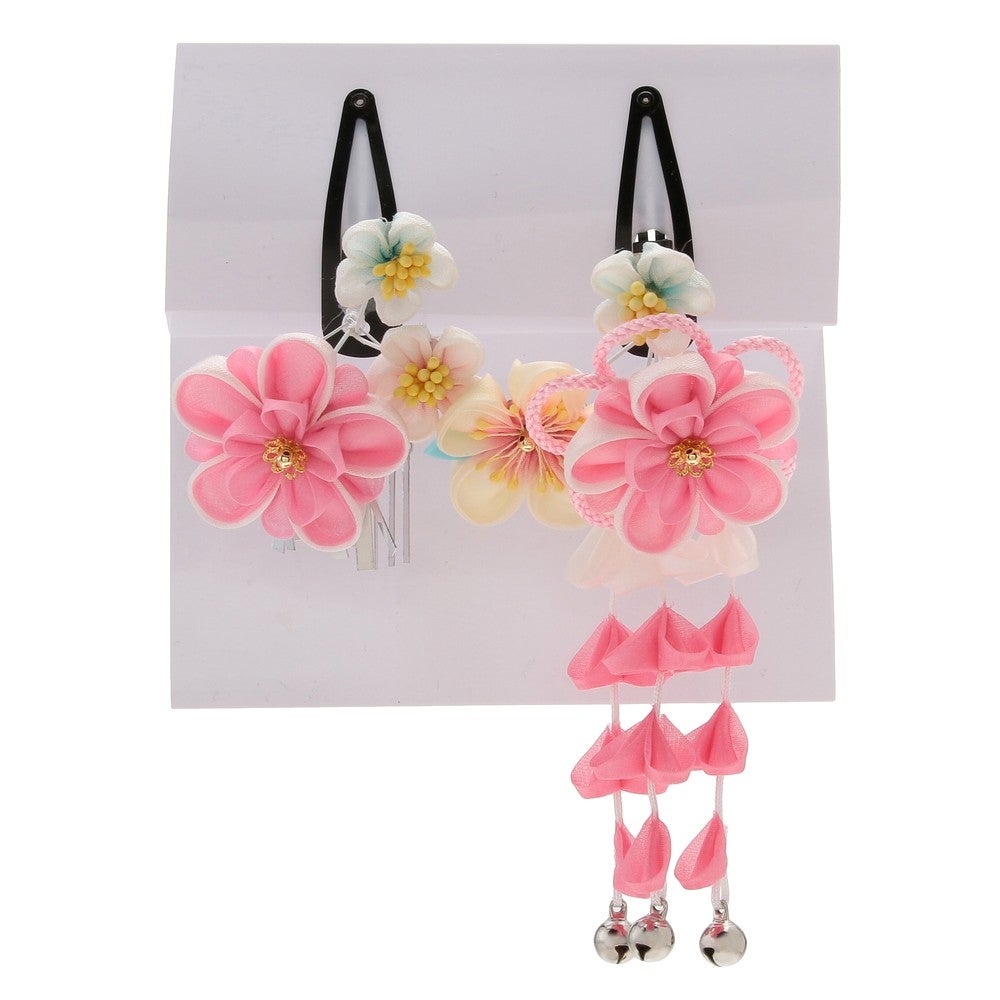 [レンタル] 七五三/節句 和装髪飾り 桜 パッチン留め (ピンク)の宅配レンタル - 5